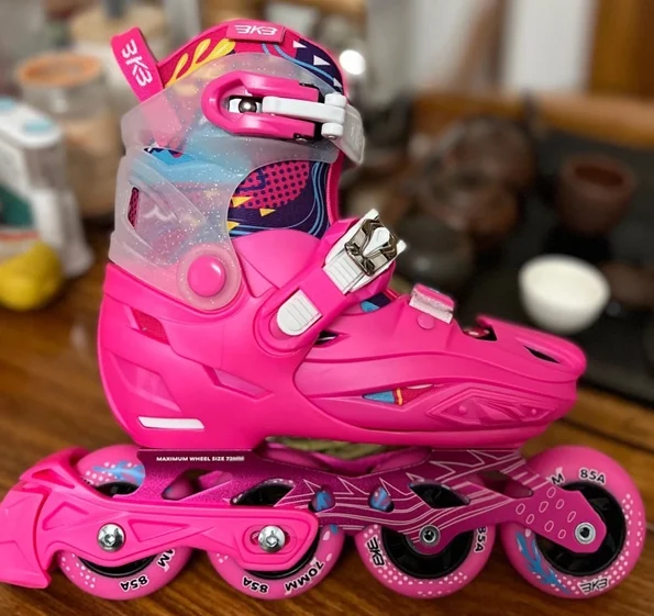 کفش اسکیت فلایینگ ایگل بچگانه BKB kids K9 آبی (7) کفش آموزشی اسکیت فلایینگ ایگل اورجینال دخترانه BKB K9 صورتی