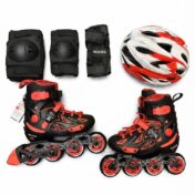 اسکیت رولکن بچه گانه Rollcan Junior (قرمز) + لوازم