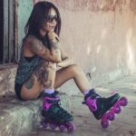 کفش اسکیت فلای ایگل flying ealge f4 بنفش - جی میکس تهران (1)