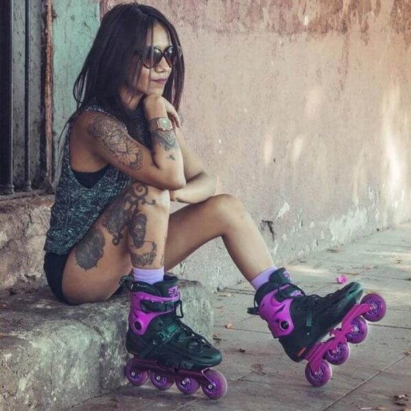 کفش اسکیت فلای ایگل flying ealge f4 بنفش - جی میکس تهران (1)