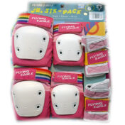 ست لوازم ایمنی اسکیت دوچرخه اسکوتر دخترانه پسرانه فلای ایگل ولیانت valiant صورتی