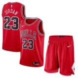 ست تاپ و شلوارک لباس بسکتبال مردانه دخترانه پسرانه شیکاگو بولز قرمز Chicago Bulls
