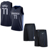 ست تاپ و شلوارک لباس بسکتبال مردانه دخترانه پسرانه دالاس ماوریکس سرمه ای NBA Dallas Mavericks Basketball
