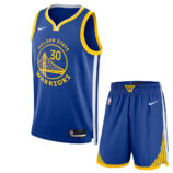 ست تاپ و شلوارک لباس بسکتبال مردانه دخترانه پسرانه گلدن استیت واریرز سرمه ای NBA Golden State Warriors Basketball