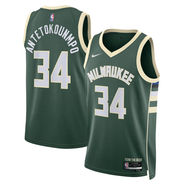 ست تاپ و شلوارک لباس بسکتبال مردانه دخترانه پسرانه میلواکی باکس سبز NBA Milwaukee Bucks Basketball