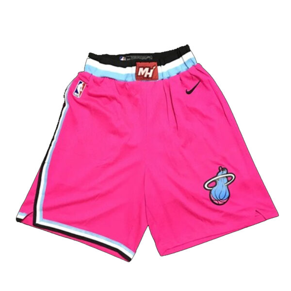 ست تاپ و شلوارک لباس بسکتبال مردانه دخترانه پسرانه میامی هیت سرخابی NBA Miami Heat Basketball