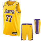 ست تاپ و شلوارک لباس بسکتبال مردانه دخترانه پسرانه لس آنجلس لیکرز زرد Los Angeles Lakers