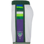 ست تاپ و شلوارک لباس بسکتبال مردانه دخترانه پسرانه میلواکی باکس سفید NBA Milwaukee Bucks Basketball