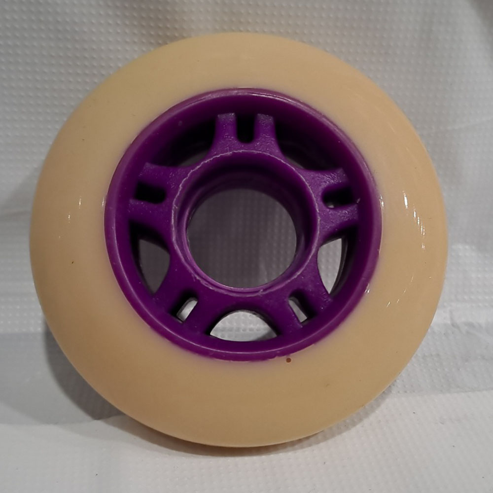 خرید فروش قیمت چرخ اسکیت 62-64-76-80-84 میلی متر - فلای ایگل - روسز - کالاری - رولربلید (16) چرخ اسکیت ژله ای 80 میل دست کامل 8 تایی نو نیم No Name کرمی - Image 1