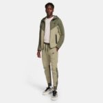 ست سویشرت گرمکن شلوار مردانه زنانه نایک تک فلیس زیتونی NIKE Tech Fleece 003 - Image 2