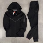 ست سویشرت گرمکن شلوار مردانه زنانه نایک تک فلیس مشکی NIKE Tech Fleece 005 - Image 2