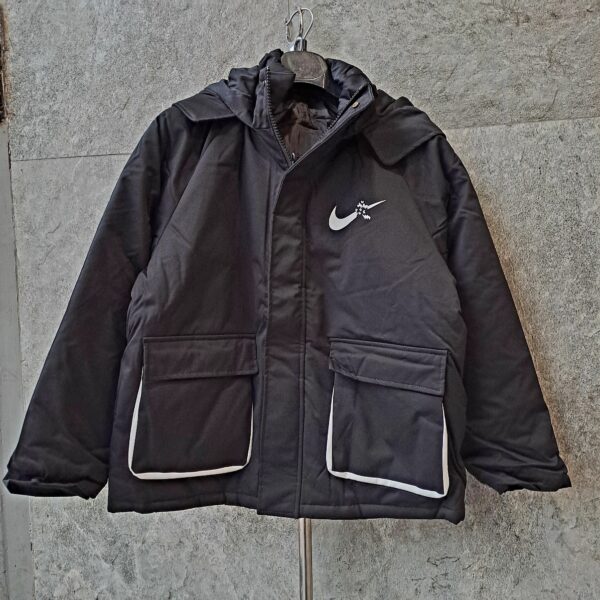 کاپشن مردانه زنانه اورجینال نایک کلاه دار ضخیم خارجی Nike Mamochci - Image 4